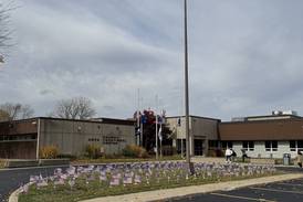 Grundy Area Vocational Center decorates lawn with 145 flags honoring local veterans
