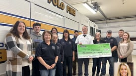 Business makes donation to Polo Fire Department