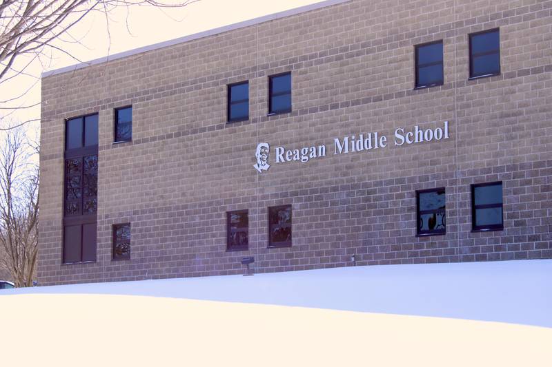The Reagan Middle School side of the Division Street campus.