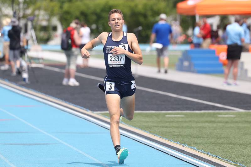Sterling’s Dale Johnson takes second place in the Class 2A 3200 Meter State Finals on Saturday, May 27, 2023 in Charleston.