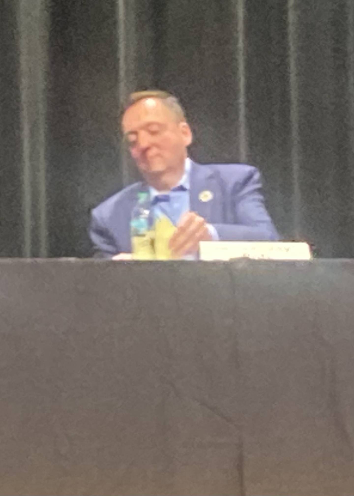 Lockport Township High School District 205 Board candidate James "Jay" Roti speaks at the LTHS 205 Foundation-hosted candidates forum Tuesday, March 4, 2025.
