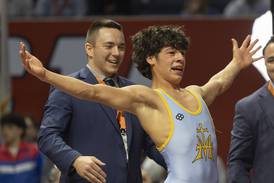 Marquette’s Wesley Janick, Sandwich’s Cooper Corder win 1A state wrestling titles