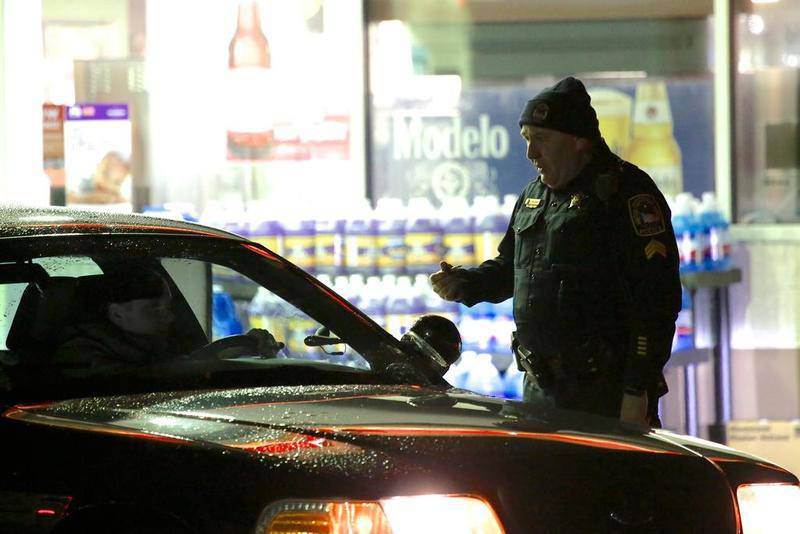 Police investigate an armed robbery at the Circle K convenience store, 280 N. Route 31, Crystal Lake, on Sunday, March 24, 2019.