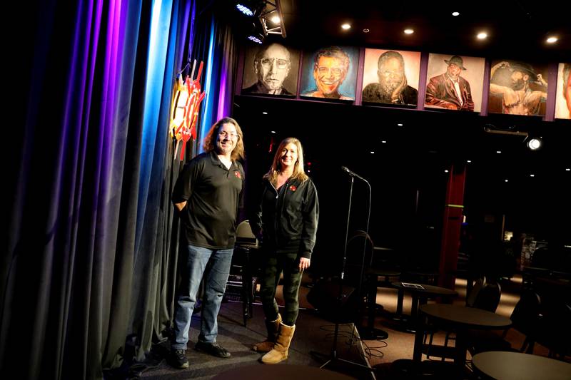 Mike Knuth and Liz Valaitis are co-owners of the Comedy Vault in Batavia. Along with weekly comedians and open mic nights, the venue will welcome nationally known comedians Brian Posehn and Rachel Feinstein next month.