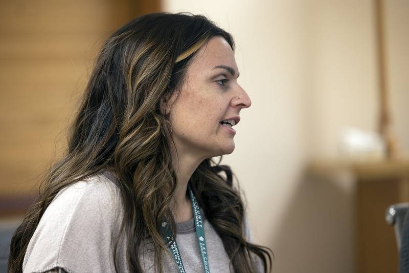Physician Assistant Courtney Teller of the Lee County Health Department speaks on the need for more health education in the schools during an interview Monday, Jan. 13, 2025.