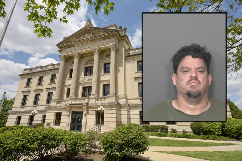 Luis Torres-Flores, 51, of DeKalb, was charged June 26, 2025, with predatory criminal sexual assault of a child after a minor told DeKalb police that he allegedly sexually assaulted them more than 100 times over multiple years, court records show. (Inset photo provided by DeKalb Police Department)