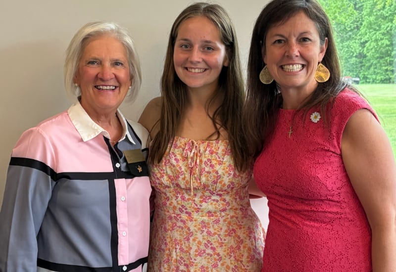 Sycamore High School graduate Anya Berry (middle), her Mom, Dawn Berry, and Steph Forsberg (left) pose for a photo.