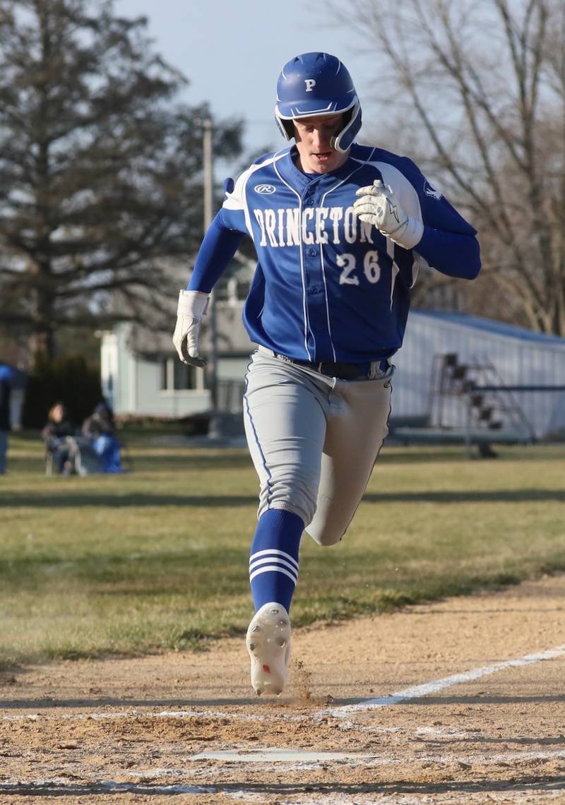 Princeton's Jace Stuckey steps on the plate for a third-inning Thursday at Prather Field.