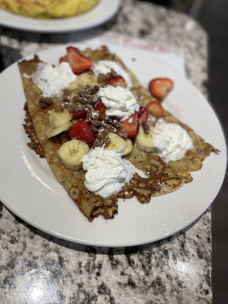 Sweet Basil Favorite Crepes ($16) at Sweet Basil Cafe in Algonquin.