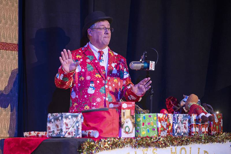 Morgan McConnell is the writer/director/performer in the Performing Arts Guild’s play “Christmas Eve in Chaos,” Wednesday, Jan. 8, 2025, in Mount Morris.