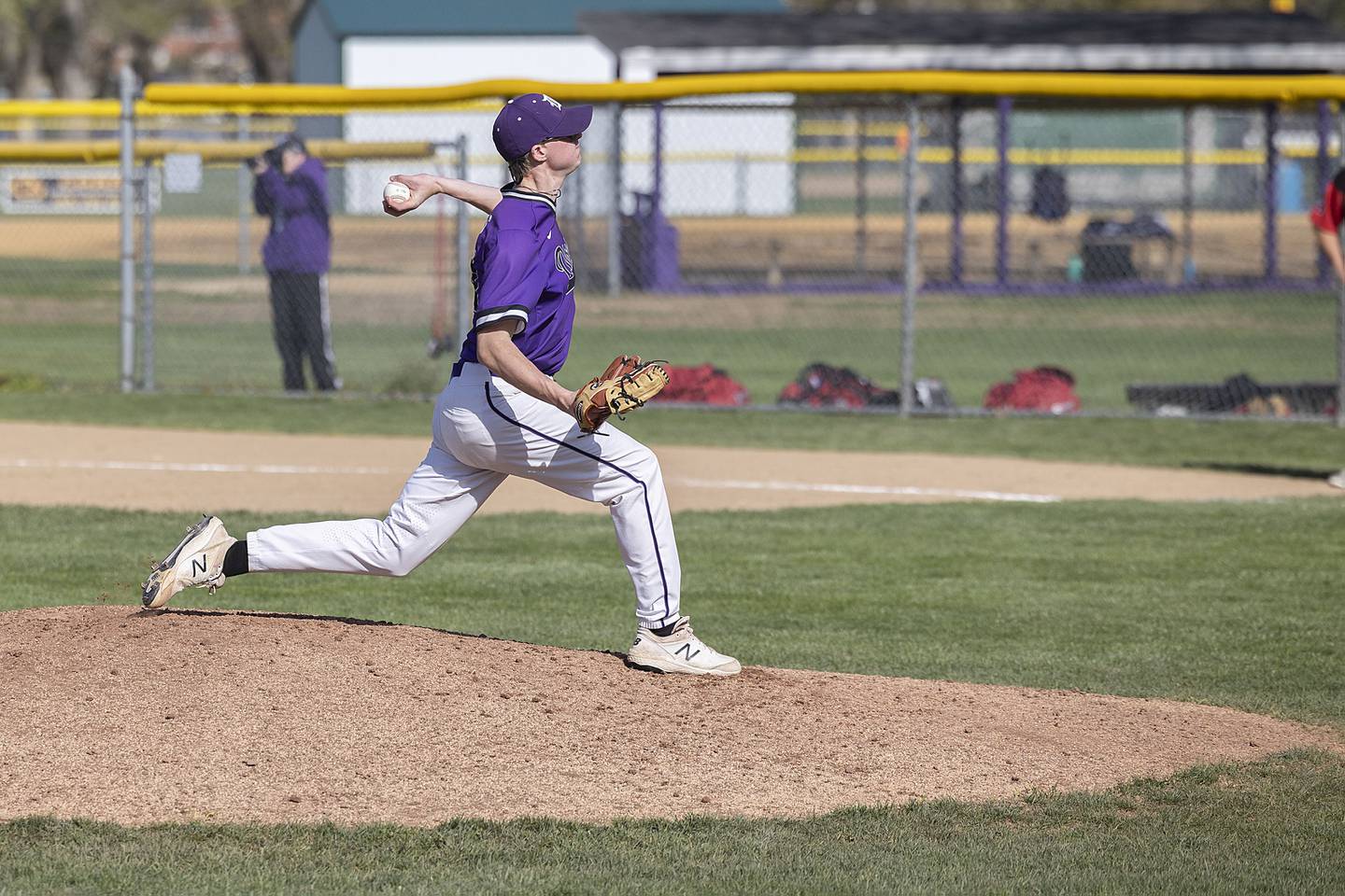Dixon’s James Leslie fires a pitch against Stillman Valley Thursday, April 27, 2023.