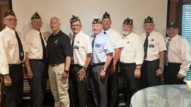 Huber speaks at Rochelle Legion meeting
