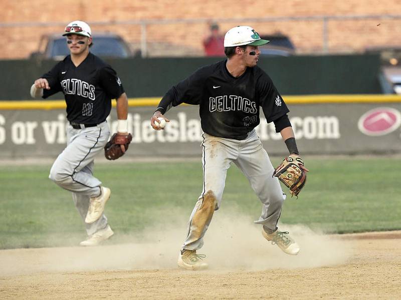 Providence's Jackson Stulas fields a ground ball against Mundelein on Saturday, June 11, during the IHSA Class 4A Baseball Championship at Silver Cross Field in Joliet.