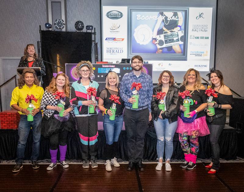 Revelers celebrate an earlier era at the McHenry Area Chamber's 2024 Gala, "Boombox Ball: A Totally Tubular '80s Party," on Jan. 27.