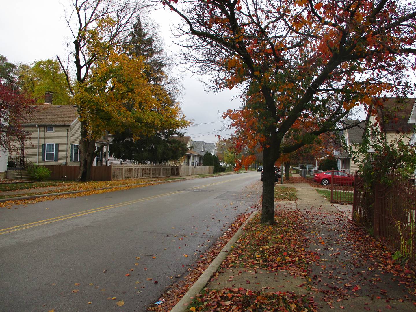 This stretch of Henderson Avenue in Joliet is where a man was shot do death while driving his SUV on Sunday. Oct. 31, 2022.