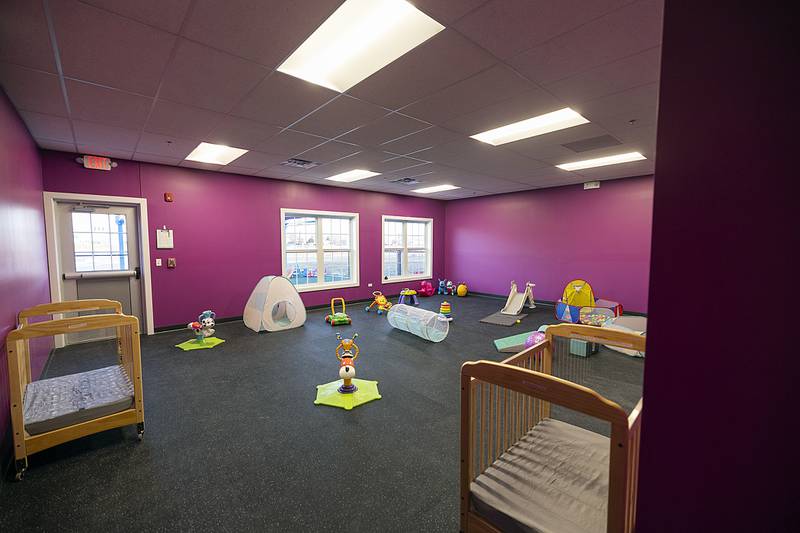 One of two gross motor skills rooms at the Dixon YMCA Child Care Center is shown during an open house Thursday, Jan. 9, 2025.