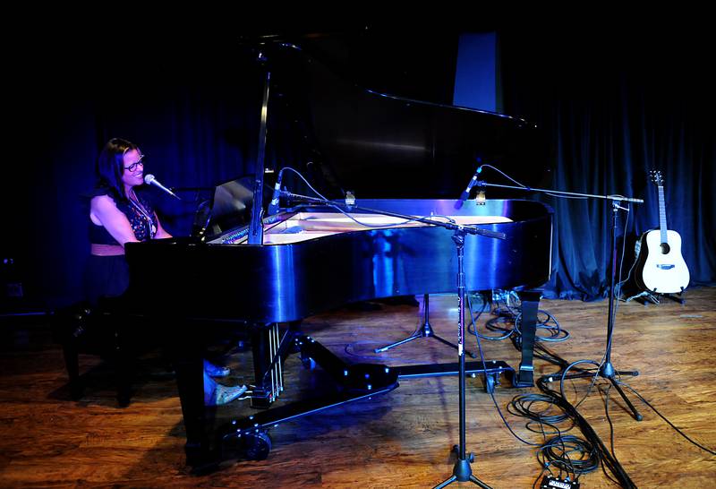 Barbara Bouboutsis rehearses Friday, June 24, 2022, in Lou's in the Dole, 401 Country Club Road in Crystal Lake. The former Listening Room has been remodeled to become a speakeasy called Lou's after Eliza "Lou" Ringling. This is the 100th anniversary of Ringling's founding of the Crystal Lake Country Club. She married the eldest brother of the Ringling brothers of circus fame, Albert.