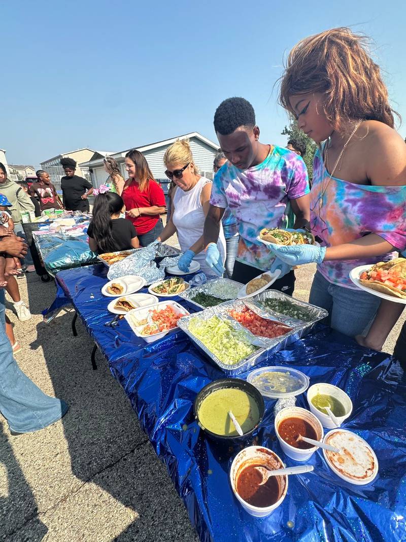 A Tacos & Tie-Dye event created and organized by summer interns at Avon Township drew at least 200 people, with a line wrapping around the building.