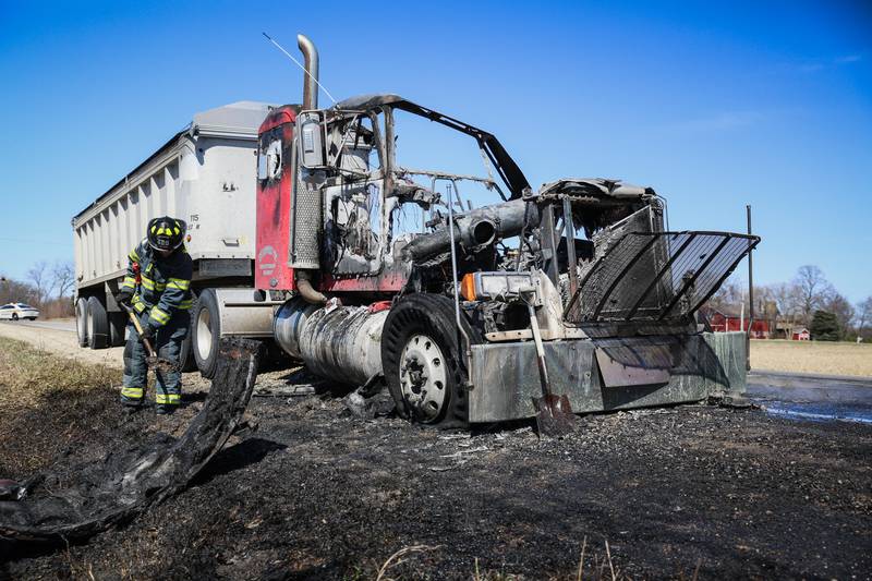 The Woodstock Fire/Rescue District was dispatched Thursday, April 6, 2023, to the intersection of Route 47 and Charles Road for a semitruck on fire.