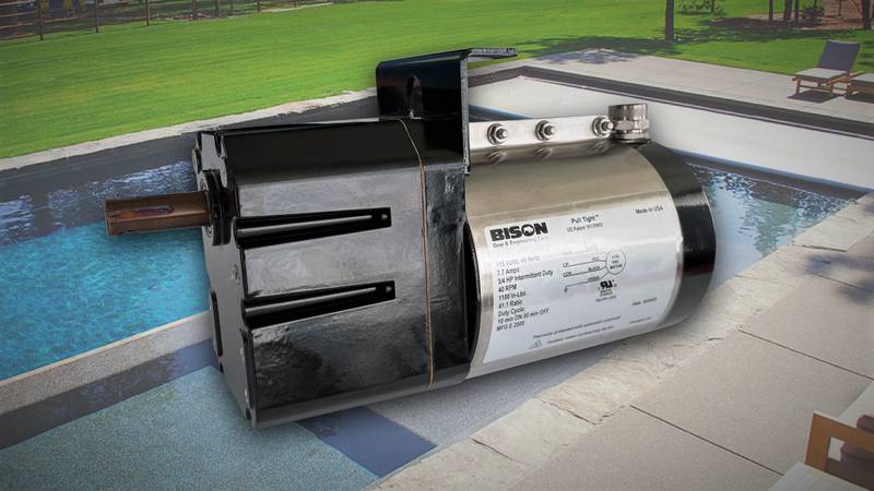 Bison Gear and Engineering Corp.’s pull tight pool cover gearmotor was recently named as being one of 16 coolest products made in Illinois as part of Illinois Manufacturers’ Association Makers Madness contest