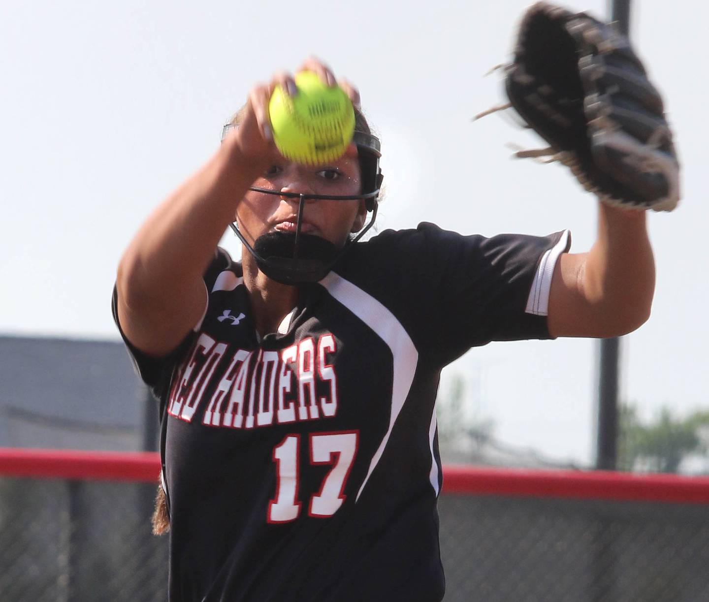 Huntley senior Briana Bower fires a pitch during their IHSA Class 4A third place game Thursday against Minooka at the Louisville Slugger Sports Complex in Peoria.