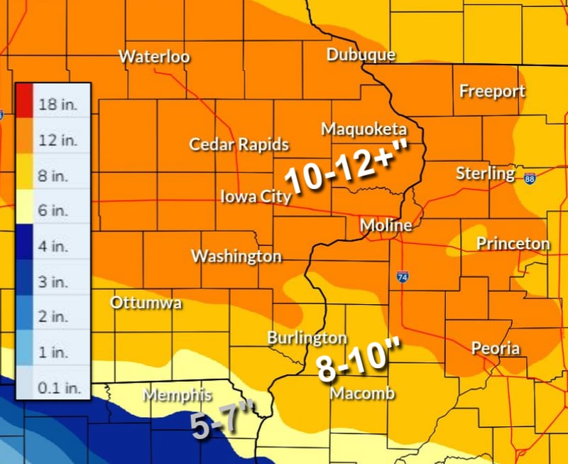 Snow is to begin falling Friday night, Nov. 28, in the Sauk Valley; snowfall rates Saturday could be from a half inch to 1 1/2 inches per hour, according to the National Weather Service.