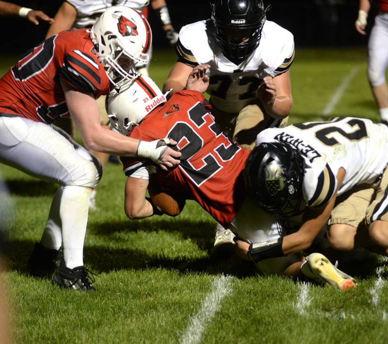 Forreston's  Kayden Loomis scores a touchdown on Friday, Aug, 29, 2025 against Lena-Winslow at Forreston High School.
