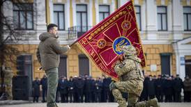 Ukraine leader pledges push for victory on war anniversary