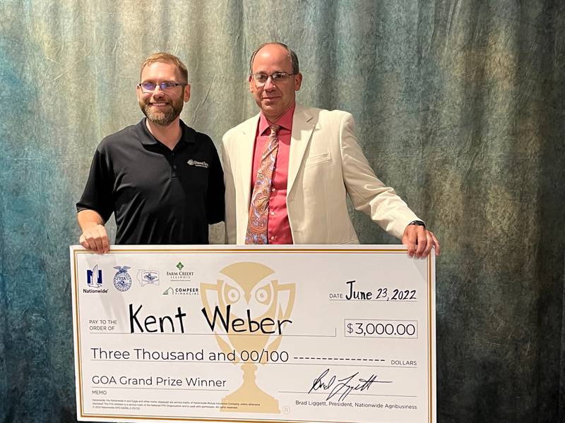 Seneca’s Kent Weber honored as Illinois’ Golden Owl Award grand prize winner after being named one of 5 state finalists