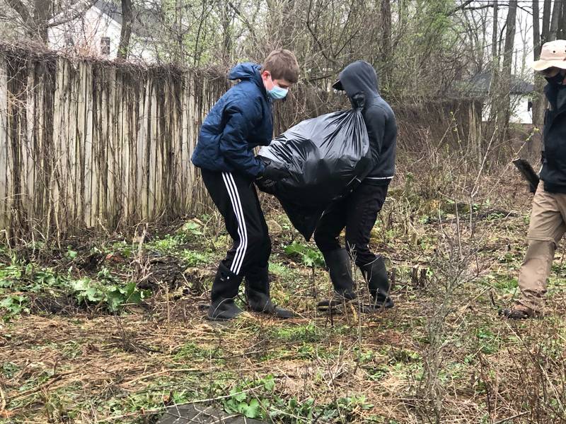 Approximately 20 cadets in the Lockport Township High School Junior ROTC program stepped to help an elderly resident in the Fairmont neighborhood with some much needed yard cleanup.