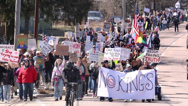 Photos: Hundreds gather for No Kings rally held in DeKalb to protest actions of current federal administration