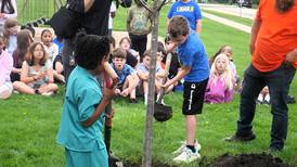 DeKalb students get some help planting a ‘Legend-ary’ new tree for Arbor Day
