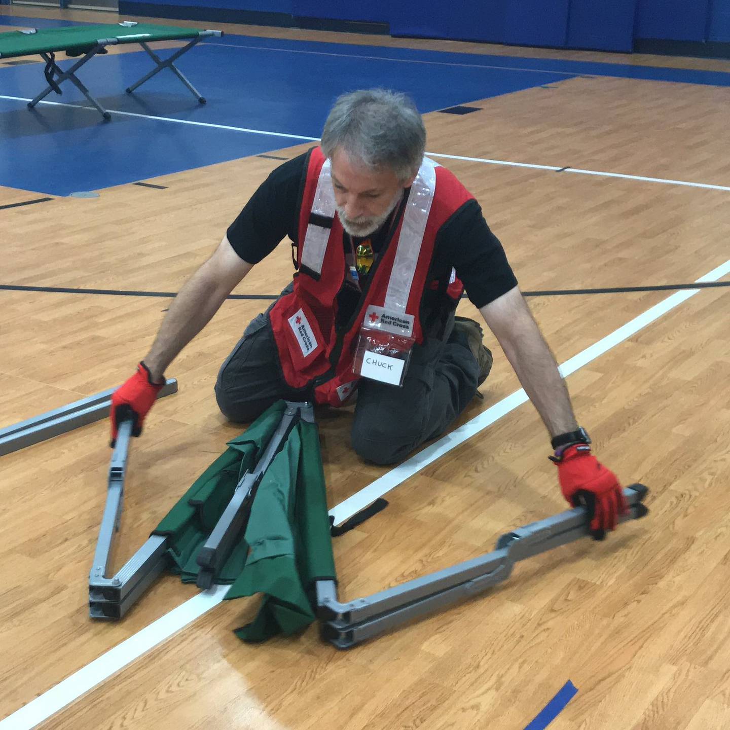 Chuck Massaro of Wheaton began volunteering with the Red Cross in 2020. Massaro helped set up shelter for those affected by the tornado in Woodridge and Naperville in 2021. Massaro also volunteers for the Red Cross "Sound the Alarm” program, installing smoke alarms on weekends when he isn't helping the Red Cross’ Disaster Action Team.
