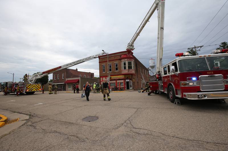 Firefighters responded to a structure fire at 201 North Main Street on Monday, Aug. 14, 2023 at Ladd. The fire happened just before 7:30a.m. and was upgraded to a three-alarm fire. Assisting Ladd firefighters at the scene were Spring Valley, La Salle, Peru, Oglesby, Utica, Standard, Arlington, Cherry, Princeton and Mendota fire companies.