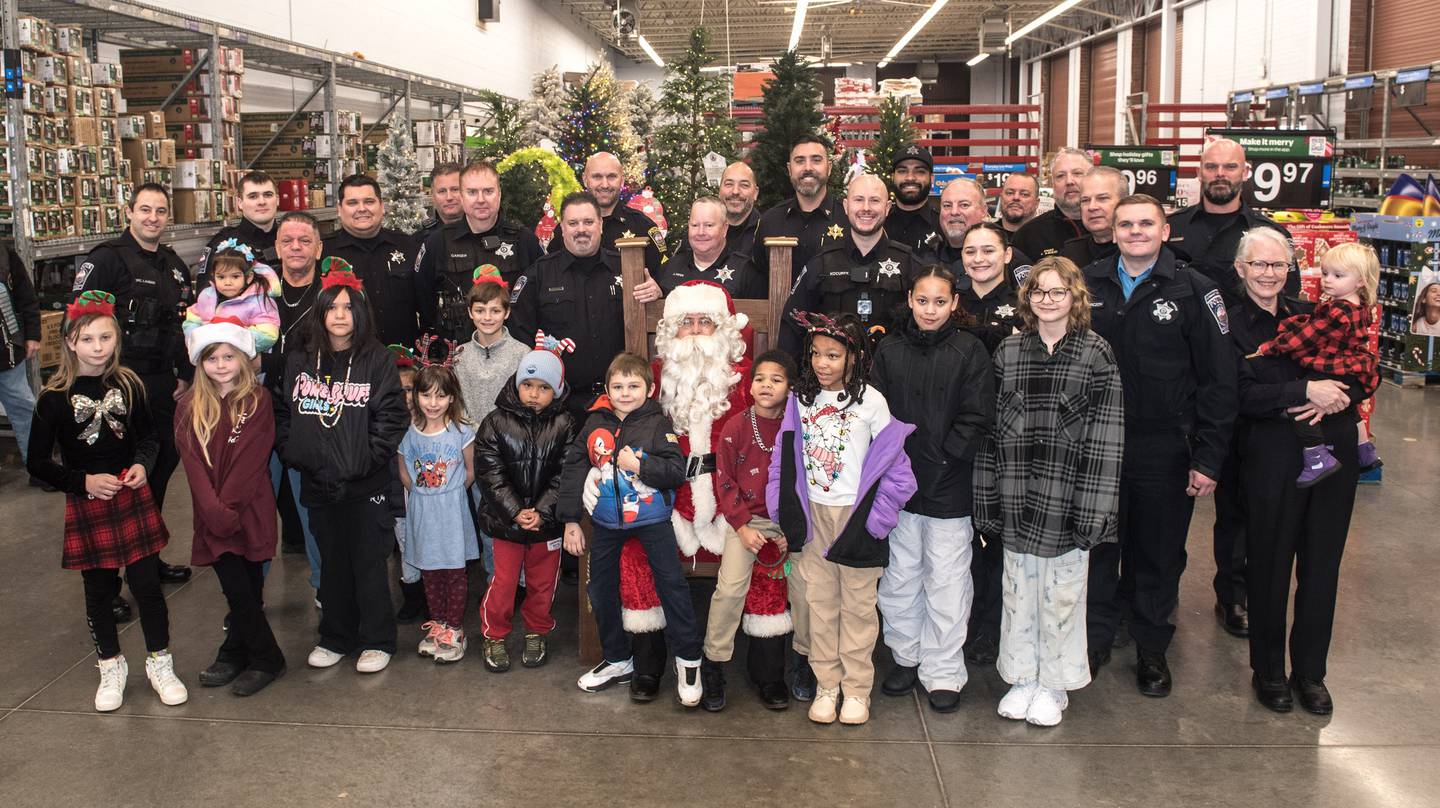 Lockport Police took 13 local students shopping for Christmas at Walmart on Tuesday, Dec. 16, 2025.