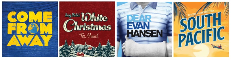 The Paramount Theatre's 2025-26 Broadway series includes the musicals "Come from Away," "White Christmas," "Dear Evan Hansen" and "South Pacific."