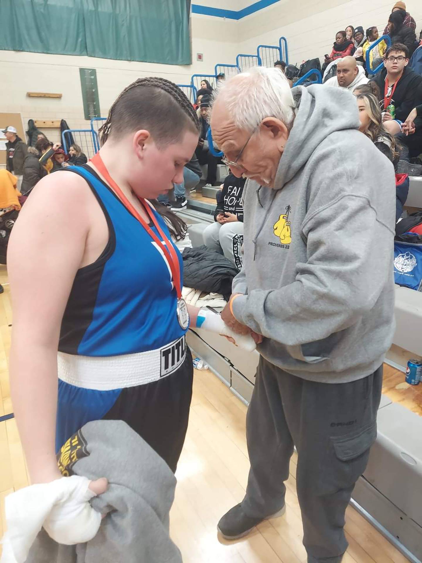 Secelia Nina Ann Russell recently won her division in the 2022 Illinois Silver Gloves boxing tournament in Rockford.
