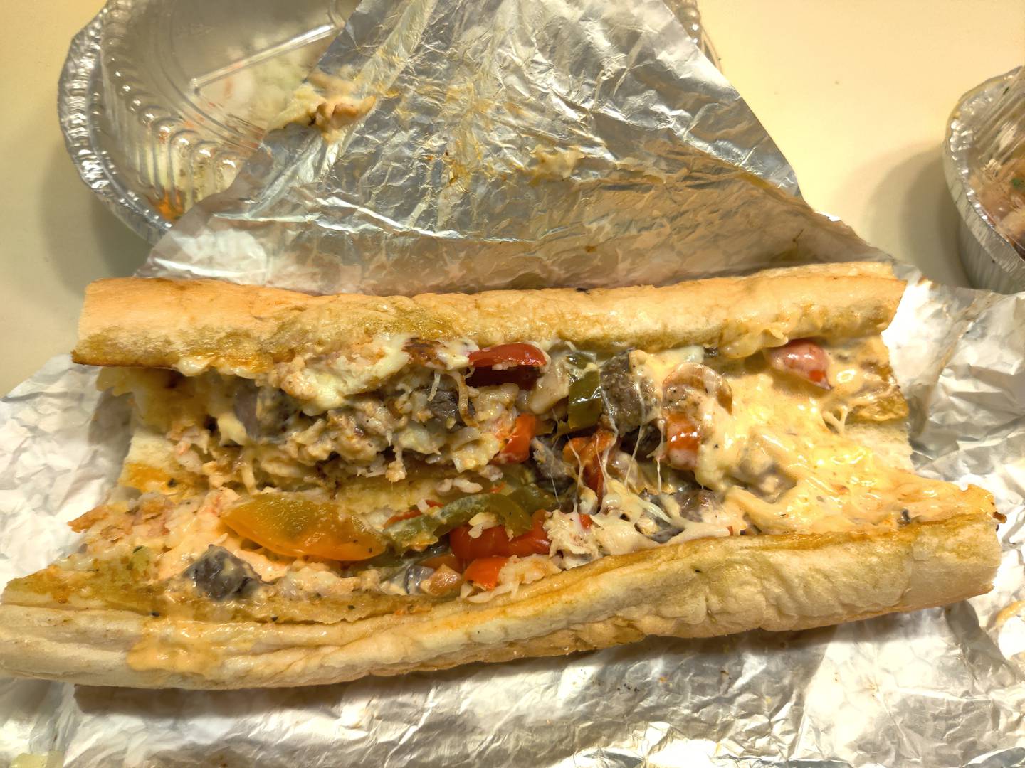 Surf and Turf lobster cheesesteak at Chums Shrimp Shack in St. Charles.