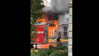 VIDEO: Fire engulfs apartments on West Hillcrest Drive in DeKalb Thursday