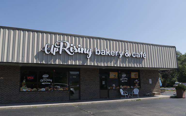 Corinna Bendel-Sac, the owner of Uprising Bakery and Cafe, 2104 Algonquin Road, in Lake in the Hills, makes a rainbow cake Thursday, July 14, 2022, at the bakery. UpRising, after announcing a drag show for Saturday, July 23, has faced an incredible amount of harassment and opposition.