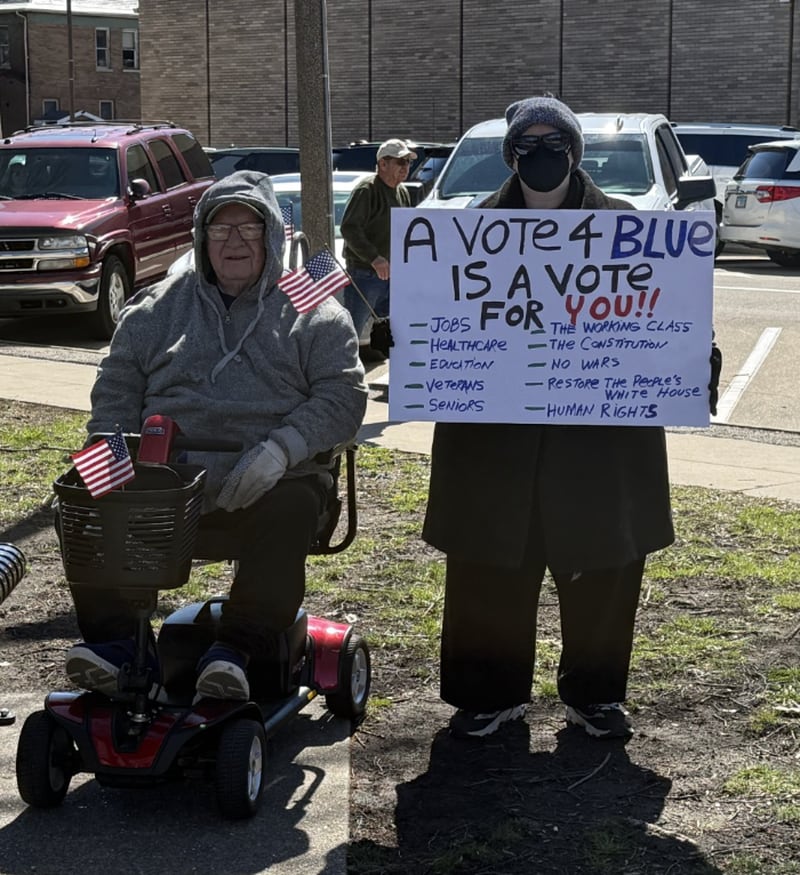 Citizens gather for the "No Kings Rally" on Saturday, March 28 in Ottawa.