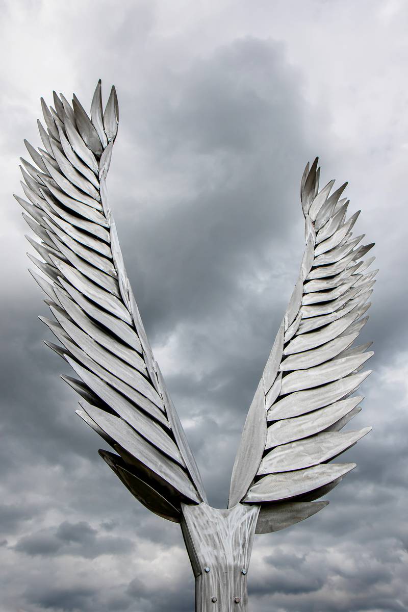 Michael Young created “Inner Light” for Rock Falls Tourism'd Art in the Park Sculpture Walk.
