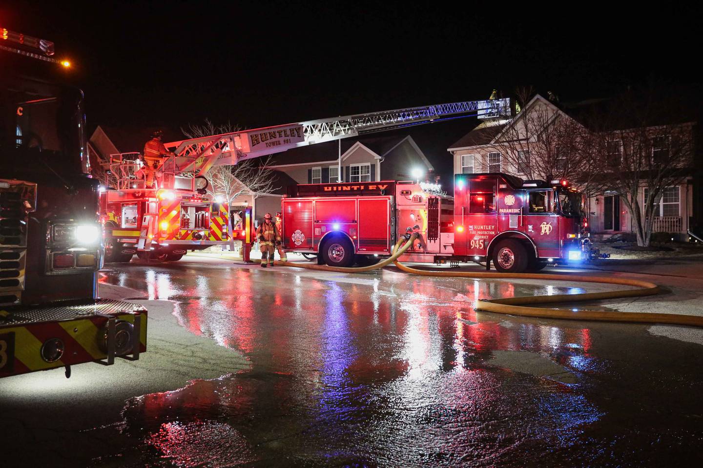 Six people were displaced following a house fire in Hampshire Friday.