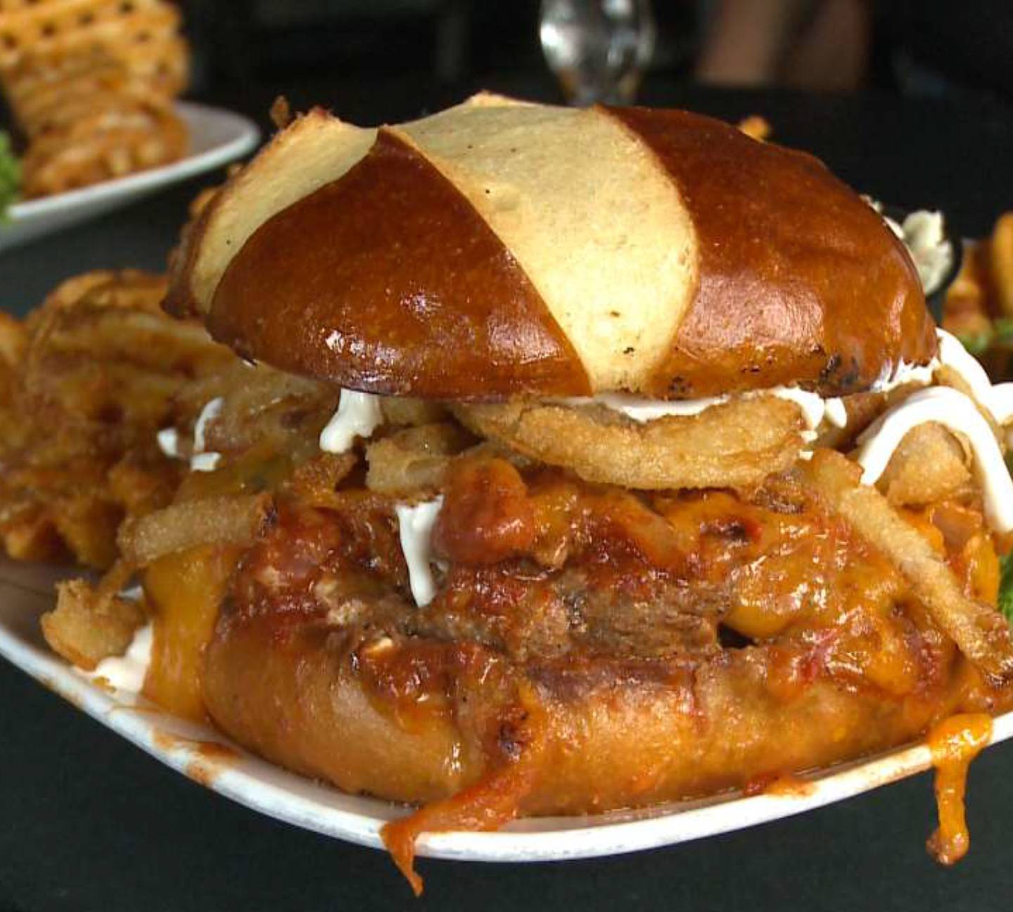 Tracks Bar and Grill was voted the best burger in McHenry County by readers in 2021. (Photo from Tracks Bar and Grill website)