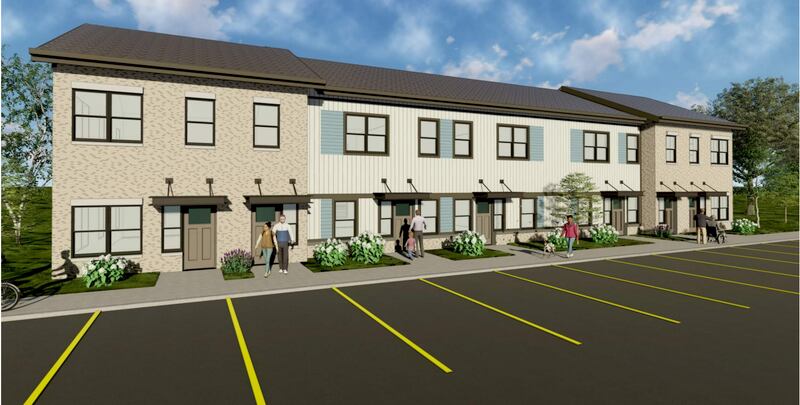 This is an architect's rendering of townhome style rental homes proposed by General Capital in the village of Johnsburg, as of Nov. 4, 2022.