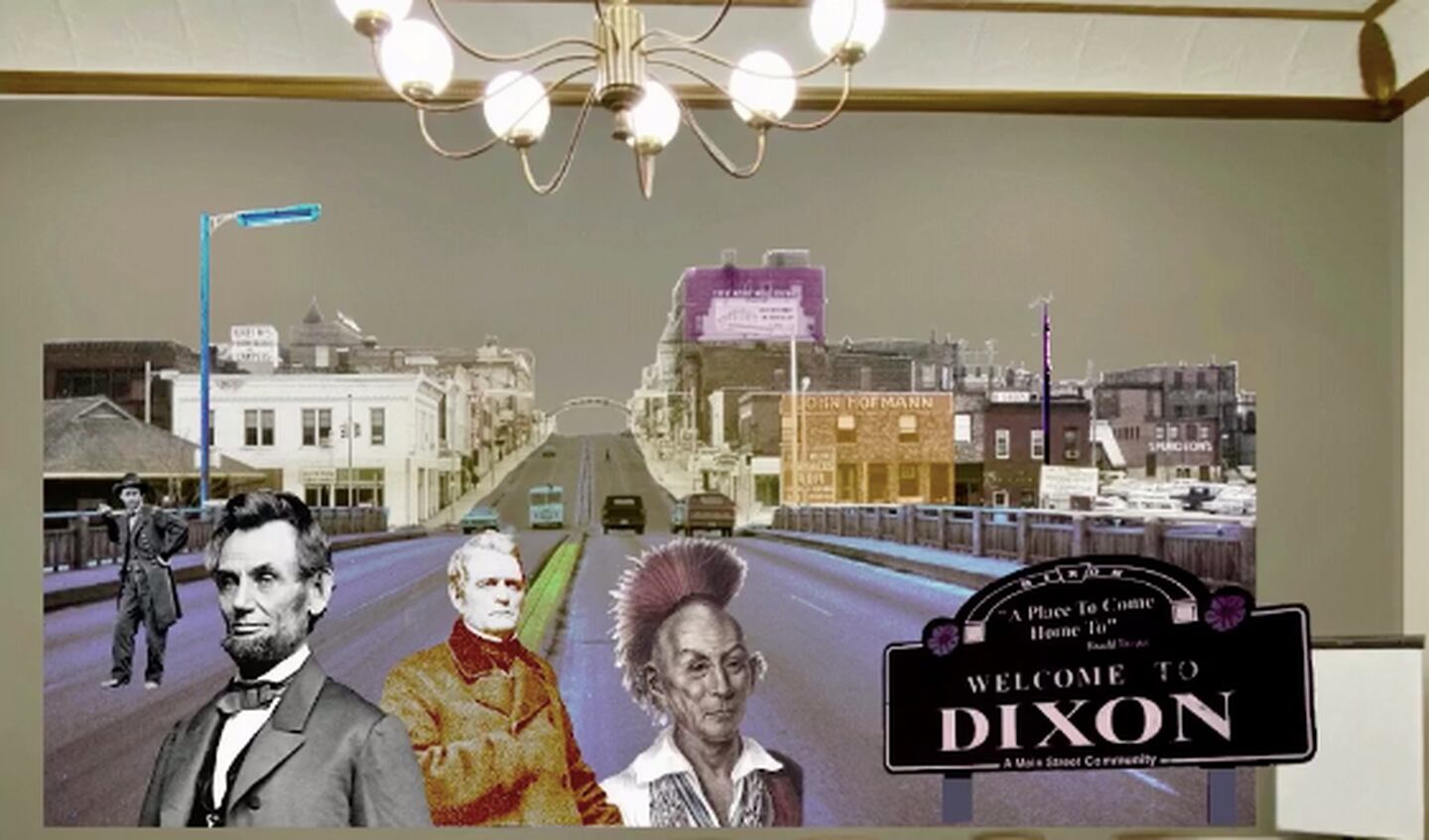 The design shows possible art improvements the Dixon City Council is looking to do for council chambers in a $25,000 project.