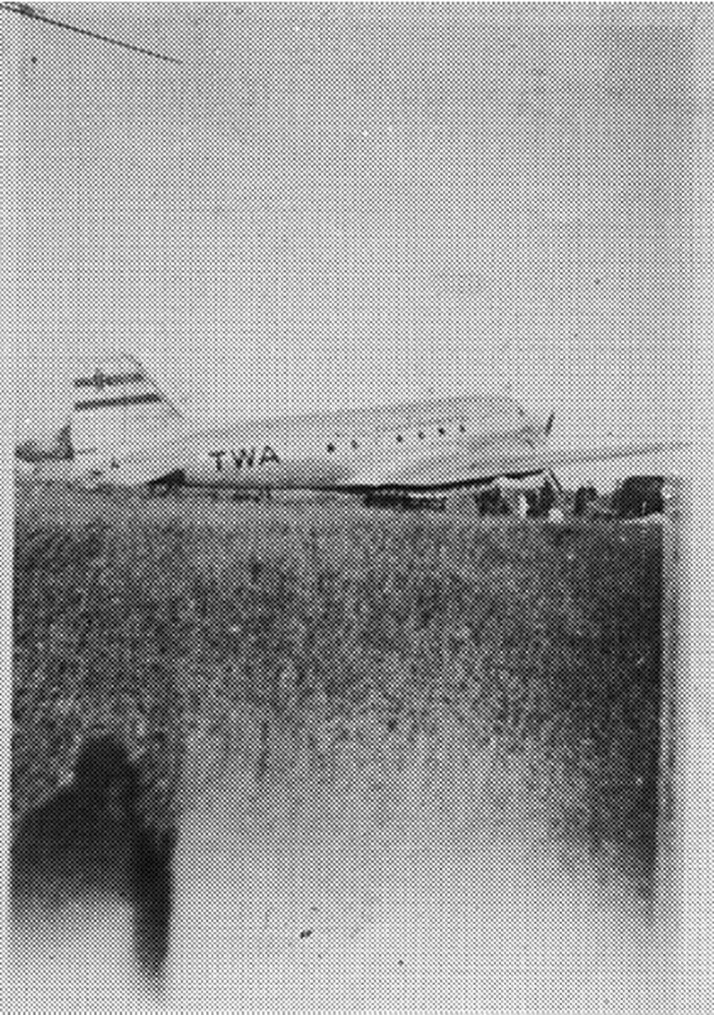 1940: A TWA plane bound for Chicago had engine trouble and landed in a field near the John Ament farm south of Yorkville near Ament Road. According to the late Robert Ament, who shared this photo, at that time airlines had fields set aside along their routes for emergency landings. There were 14 passengers and crew on the plane, with no injuries reported.