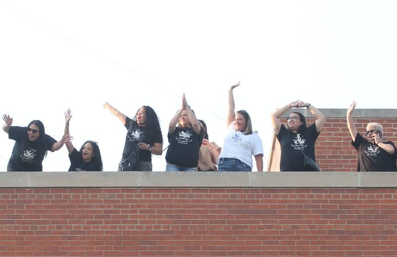 St. Margaret's employees gather on the rooftop of St. Margarets's Hospital for a gathering on Friday, June 16, 2023 in Spring Valley.