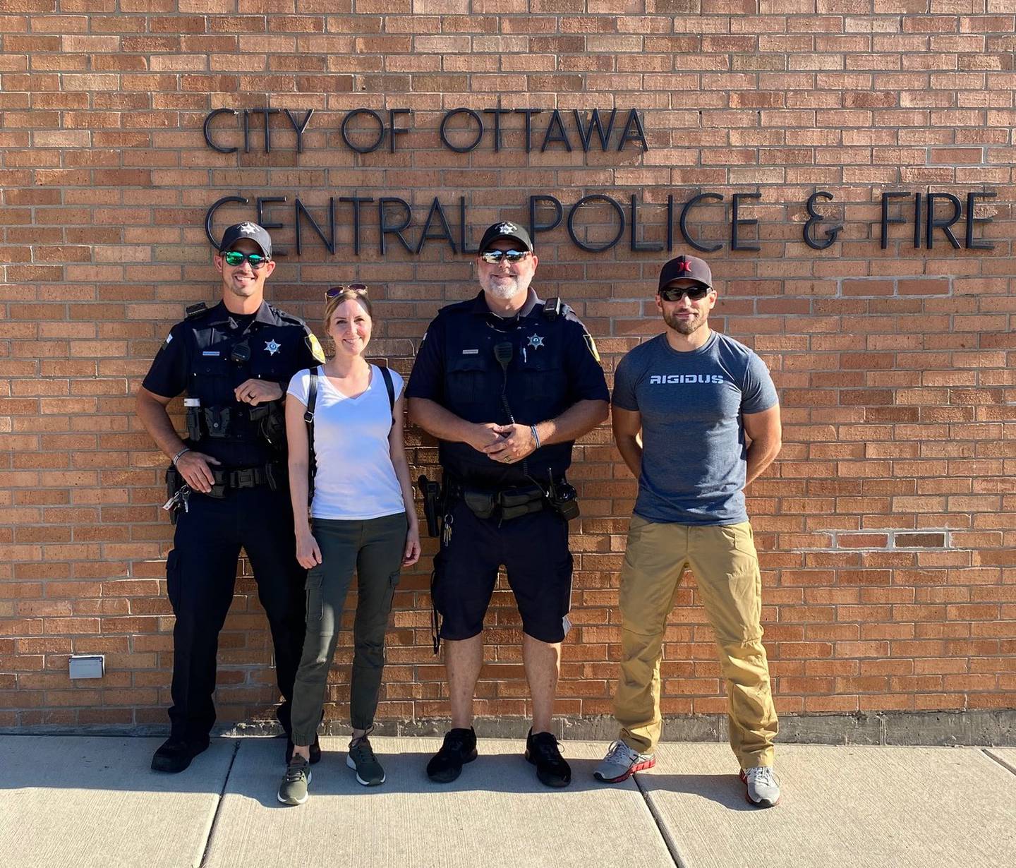 Ottawa officers Matt Najdanovich and Steve Hopkins were accompanied by Elisabeth Dengler and Heinz Petternel, who work for the Landespolizeidirektion (state police) in Vienna, Austria, during a visit to the area.