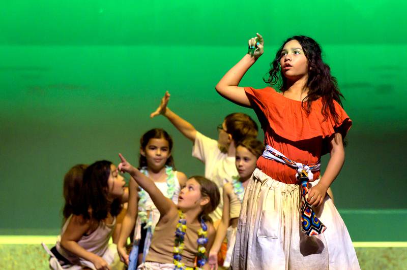 Raue Center School for the Arts' 2024 production of "Moana Jr."